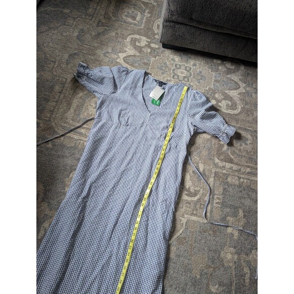 Nobody's Child Women's Sz 12 Dress Delilah Gingham Cotton Cottage Homestead Blue - Picture 4 of 14